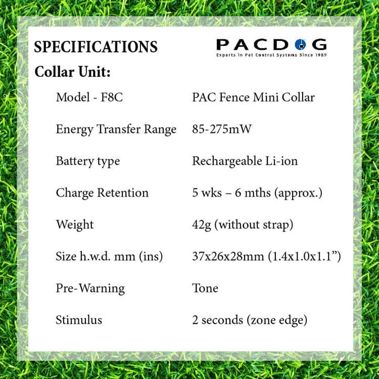 PAC Fence Mini/SM Collar | Dogs & Cats | F8C - Image 3